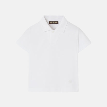 Kids My T Open Polo Shirt Cotton