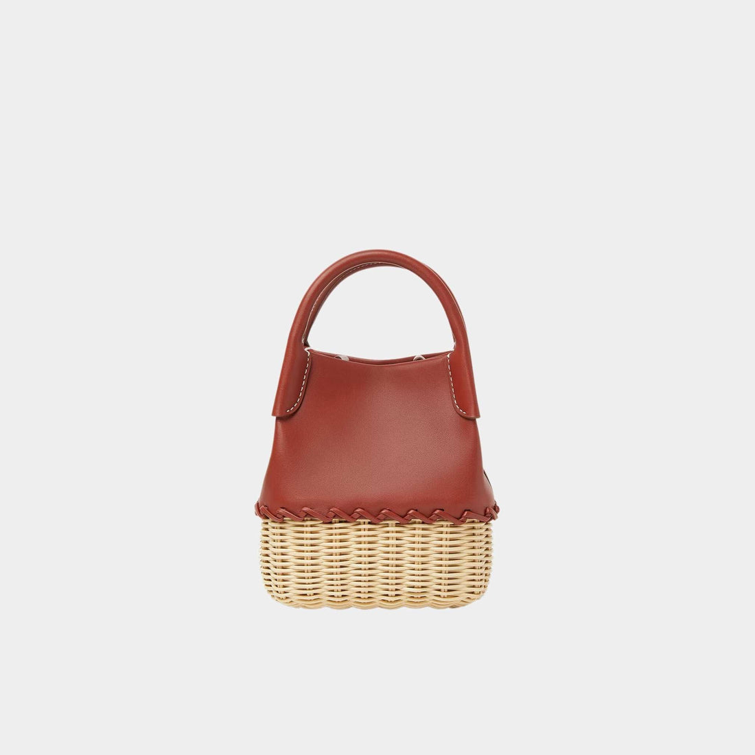 Micro Bale Bag Calfskin-Wicker With Suede Lining