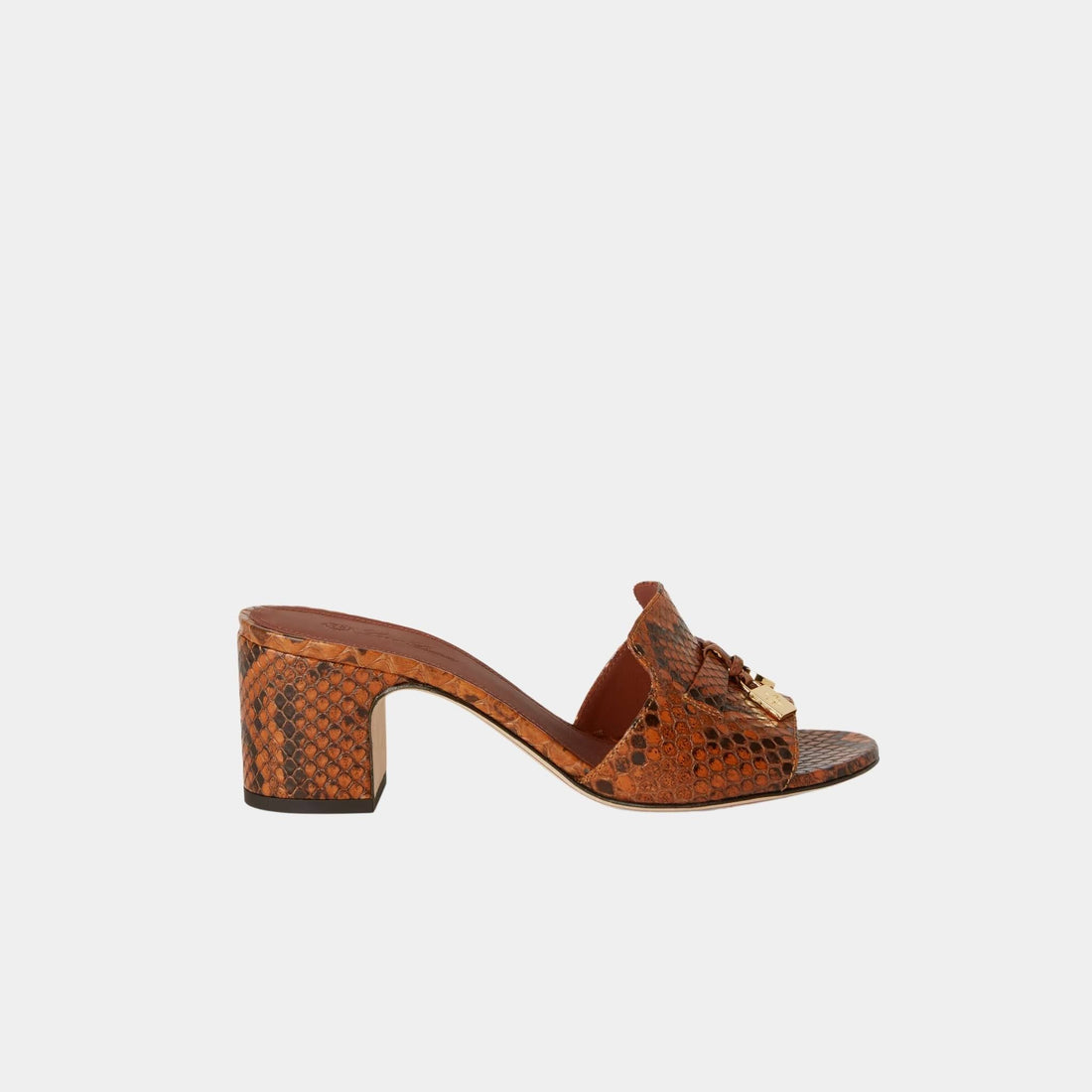Summer Charms Heeled Sandal Matte Python Leather