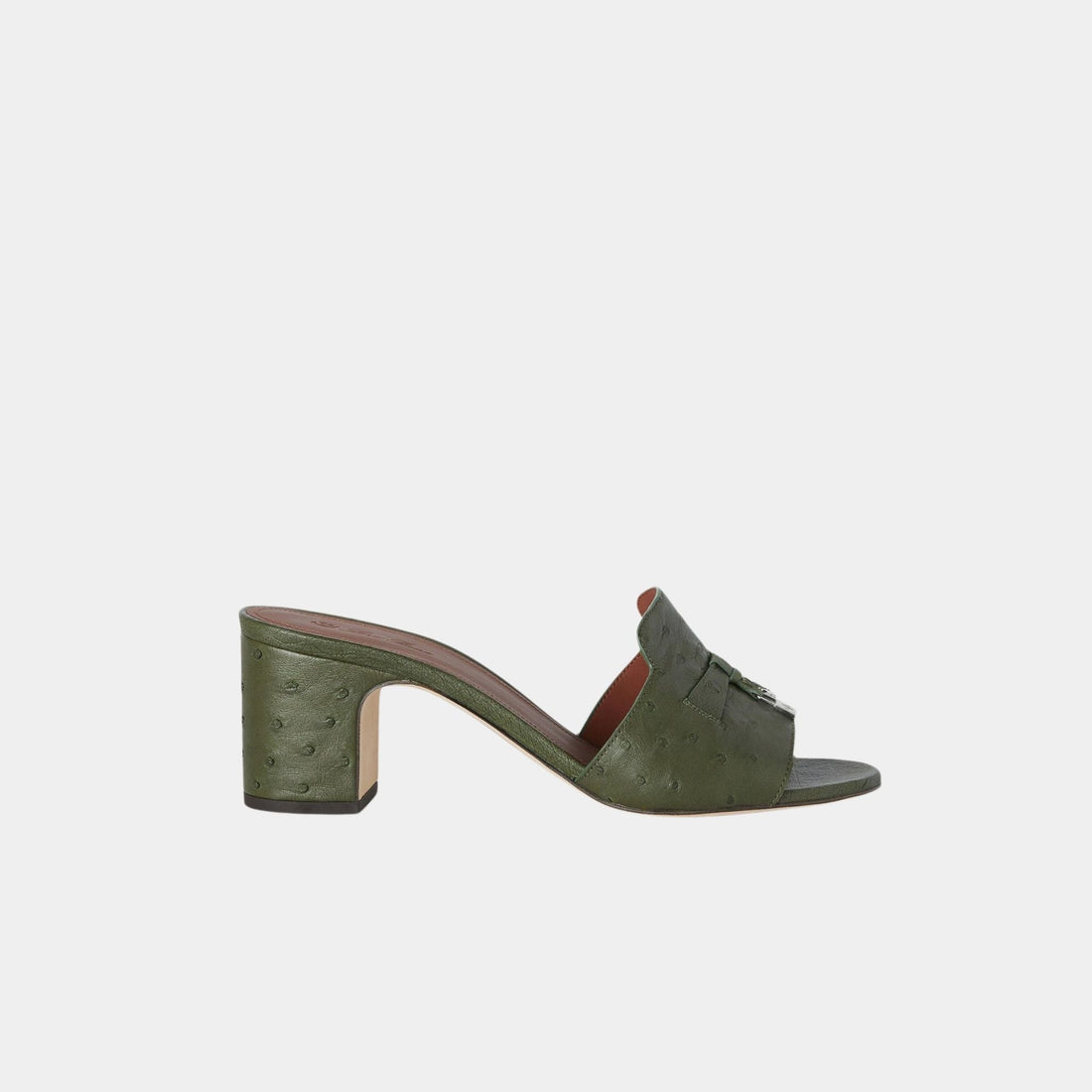 Summer Charms Heeled Sandal Ostrich Leather