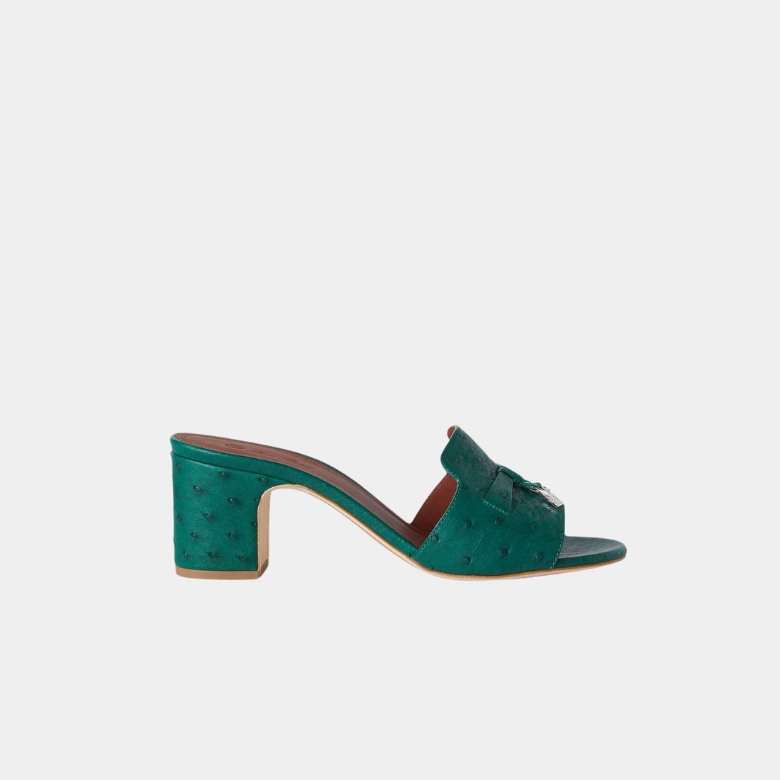 Summer Charms Heeled Sandal Ostrich Leather