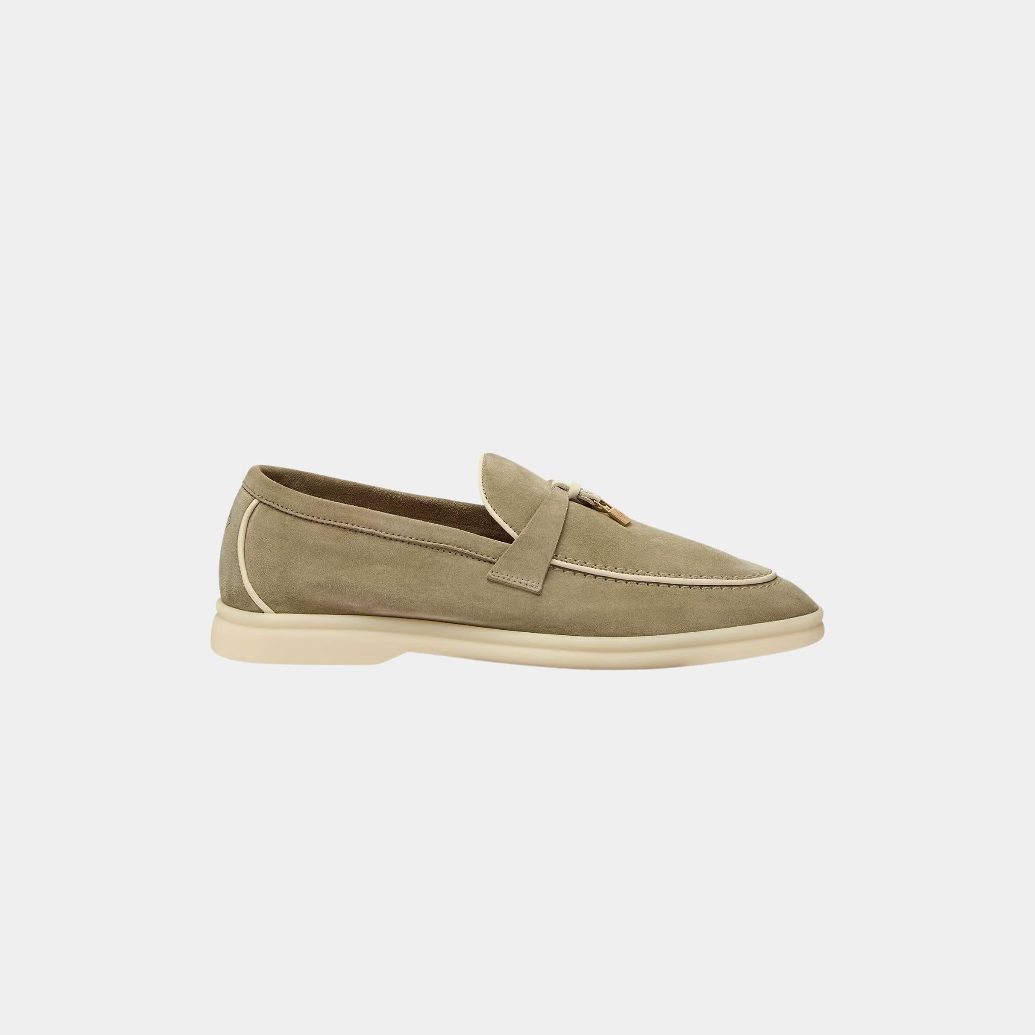 Summer Charms Walk Loafers In Suede Goatskin