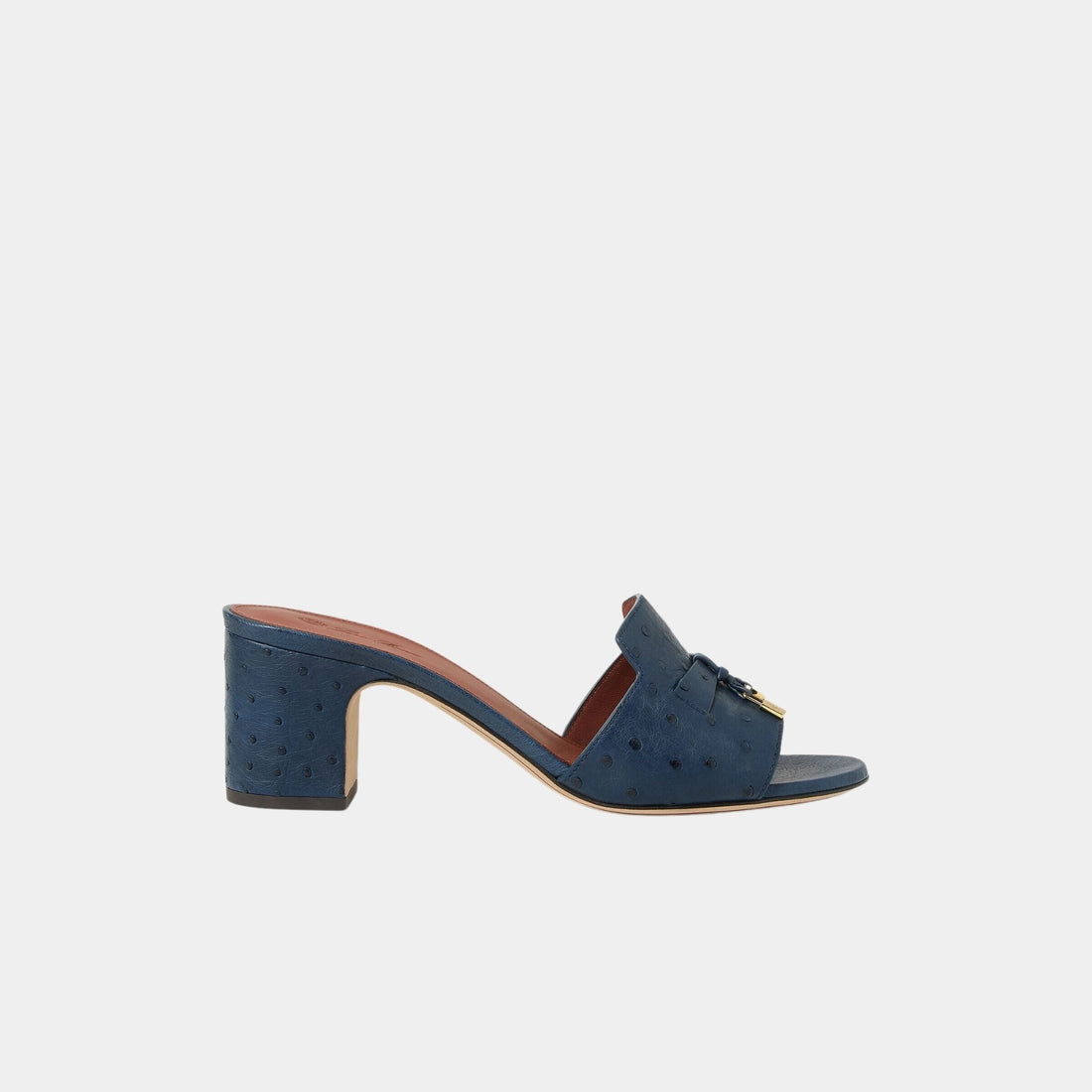 Summer Charms Sandal Heeled Ostrich Leather