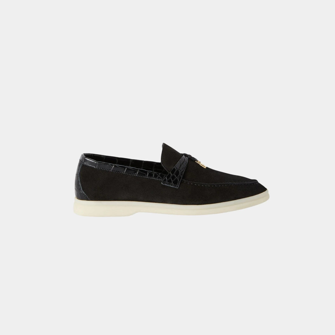 Summer Charms Walk Loafers Suede with Alligator Skin