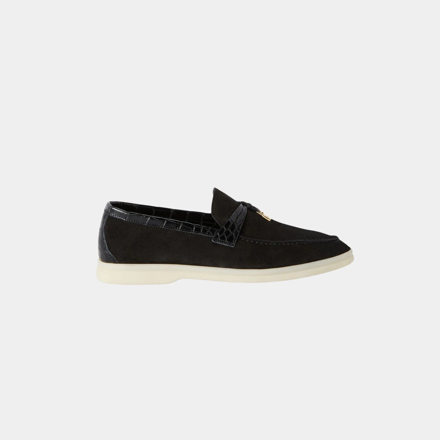 Summer Charms Walk Loafers Suede with Alligator Skin