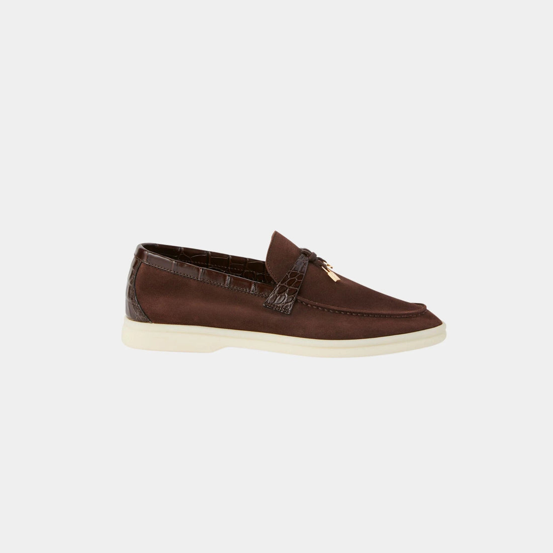 Summer Charms Walk Loafers Suede with Alligator Skin