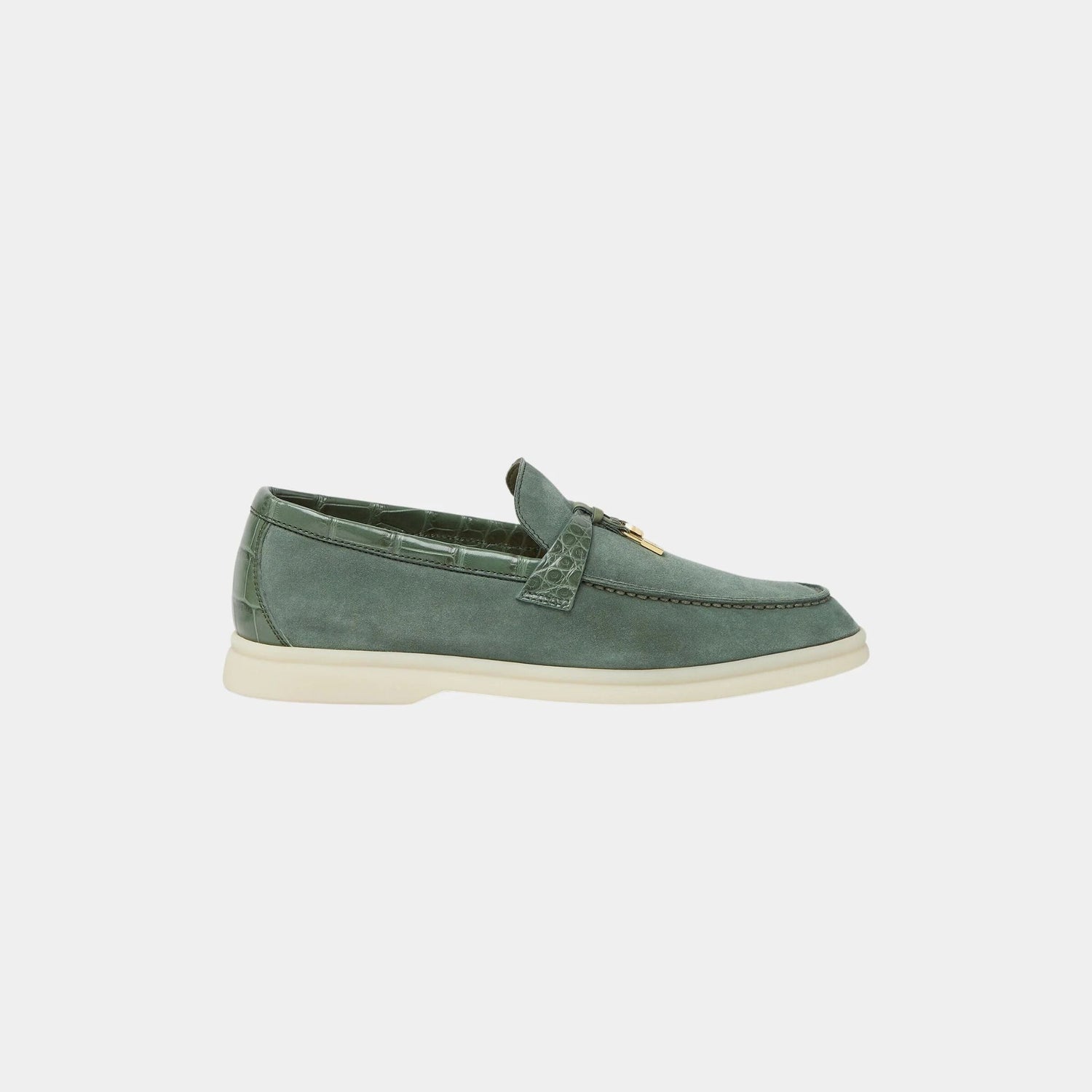 Summer Charms Walk Loafers Suede with Alligator Skin