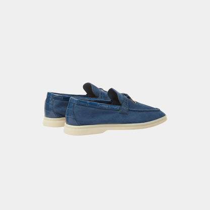 Summer Charms Walk Loafers Suede with Alligator Skin