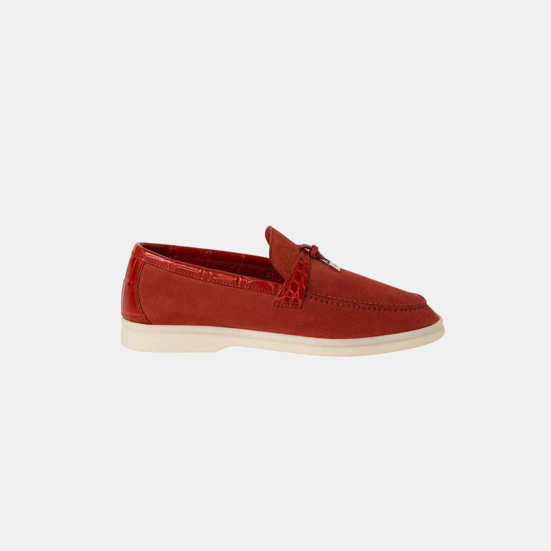 Summer Charms Walk Loafers Suede with Alligator Skin