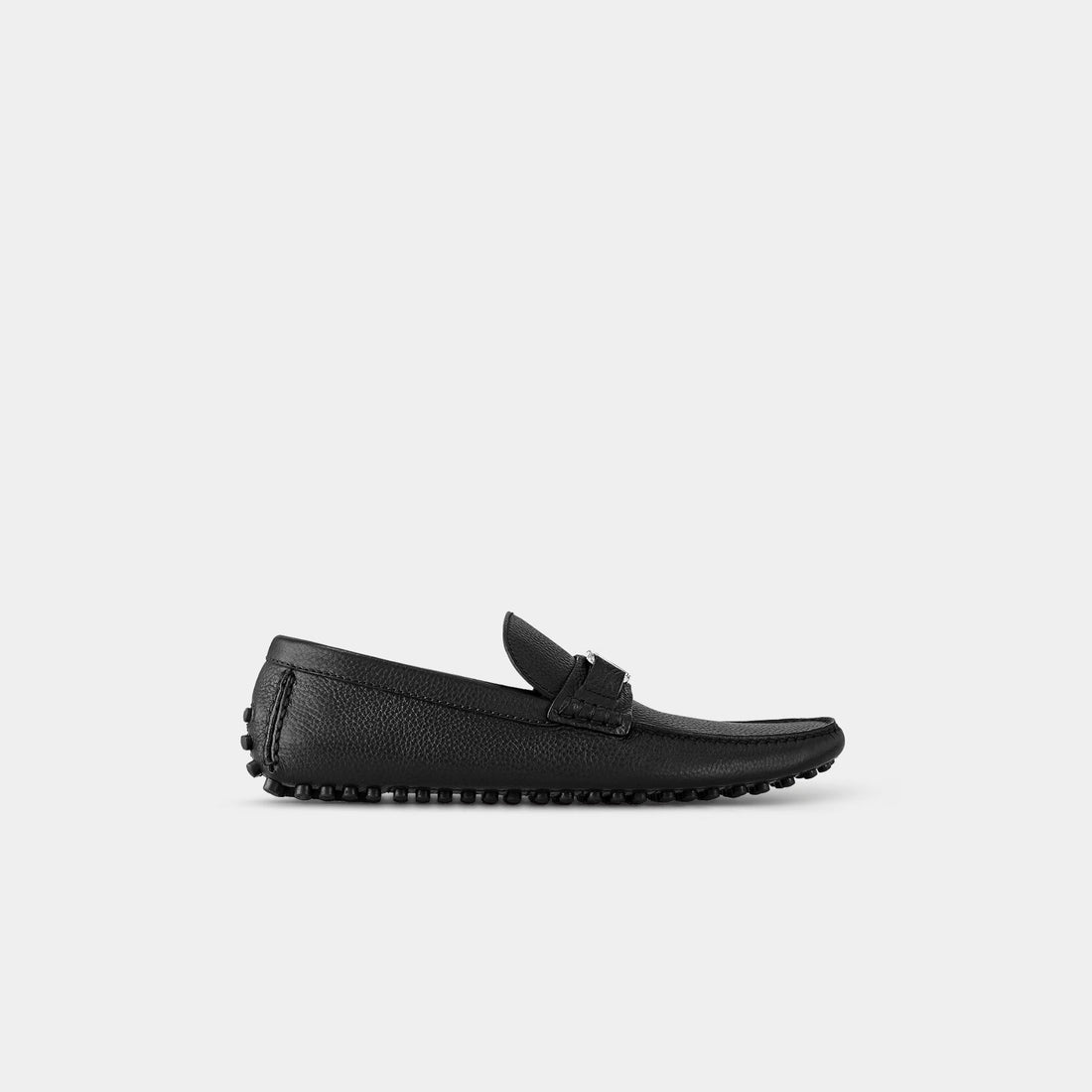 Black Hockenheim Moccasin Grained Calf Leather