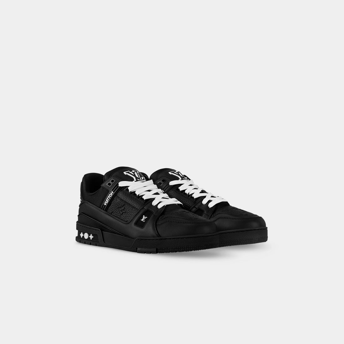 Black LV Trainer Sneaker Monogram Calf Leather