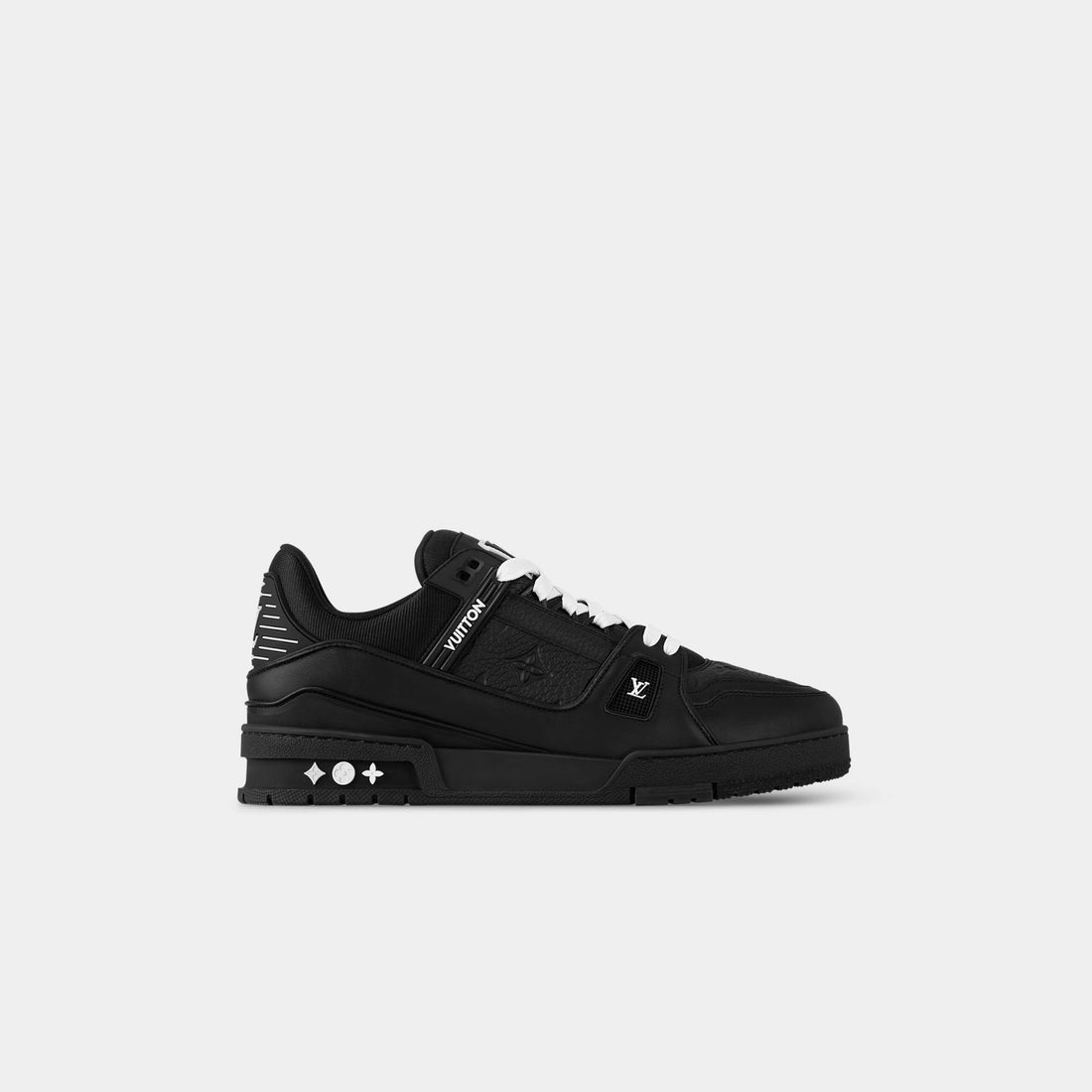 Black LV Trainer Sneaker Monogram Calf Leather