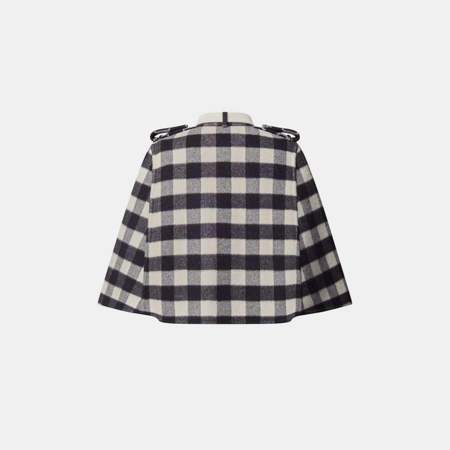 Double Face Check Cape Navy