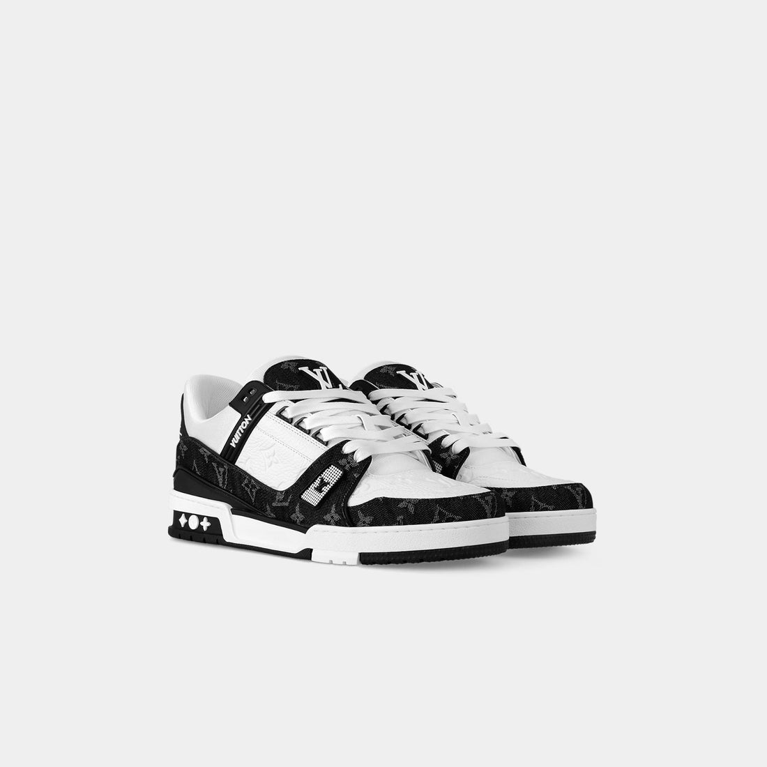 LV Trainers Monogram Denim and Monogram Calf Leather