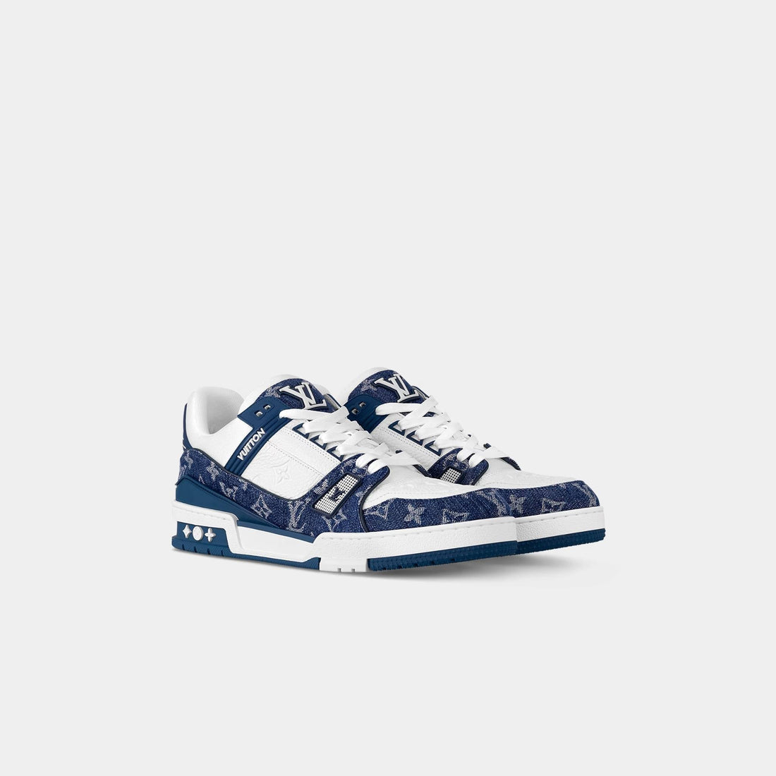 LV Trainers Monogram Denim and Monogram Calf Leather
