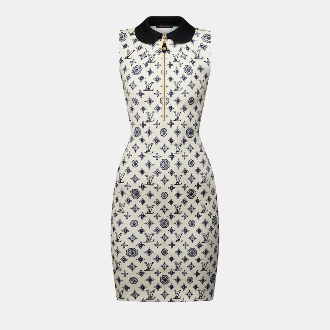 Monogram Fitted Dress Beige