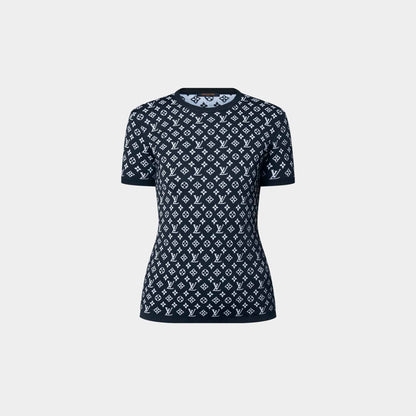 Monogram Jacquard Knit Top