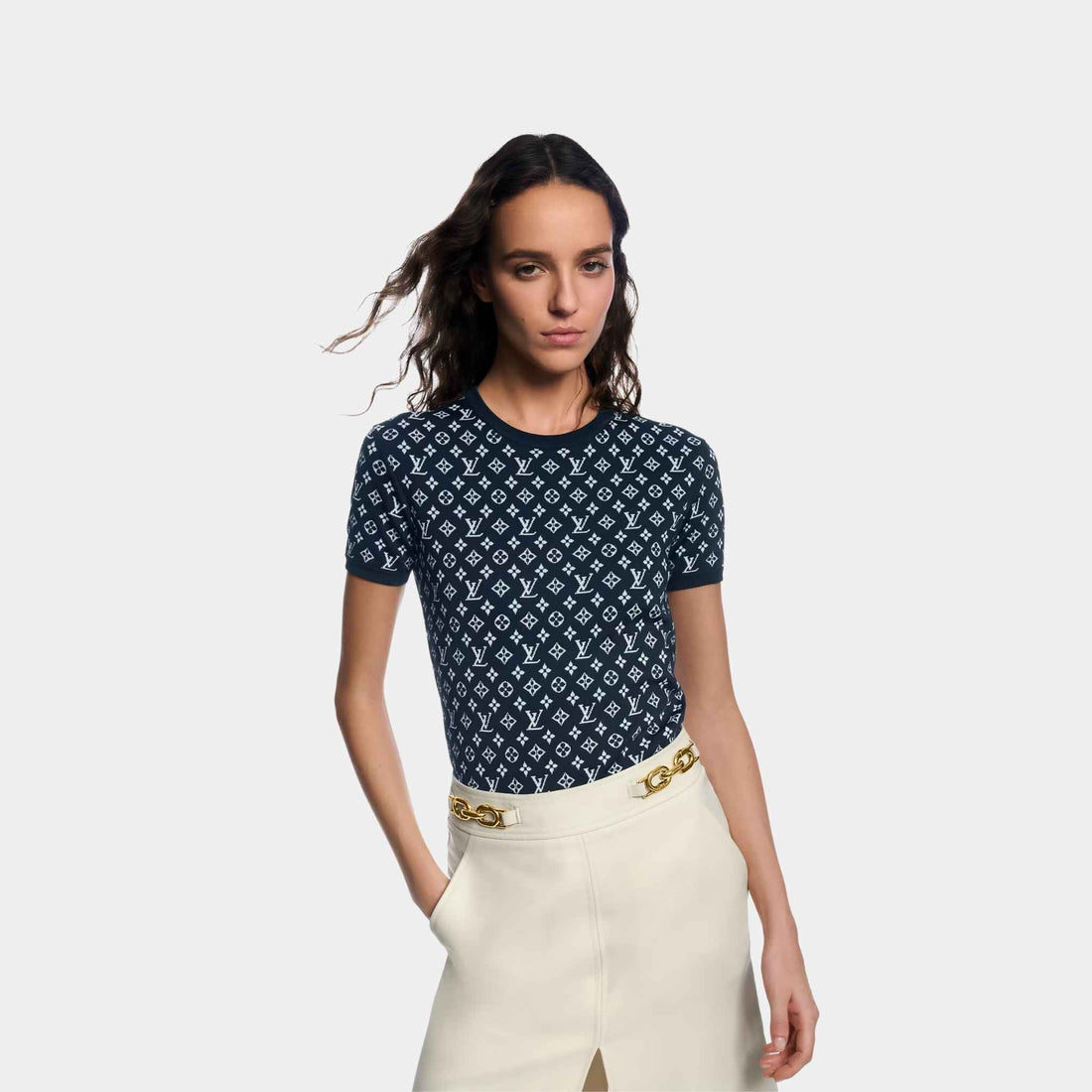Monogram Jacquard Knit Top
