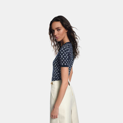 Monogram Jacquard Knit Top