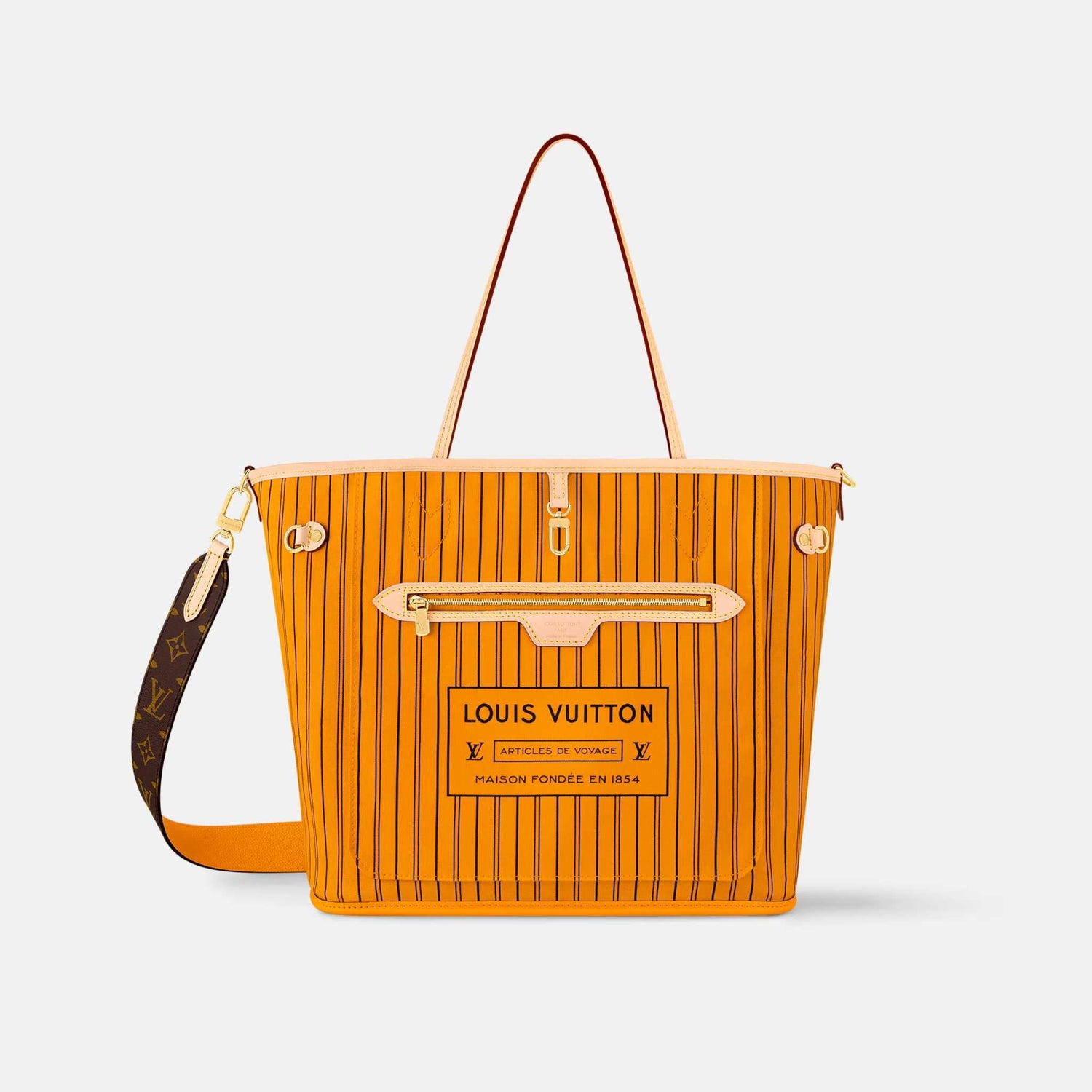 Louis Vuitton Neverfull Bandoulière Monogram Inside Out MM Handbag
