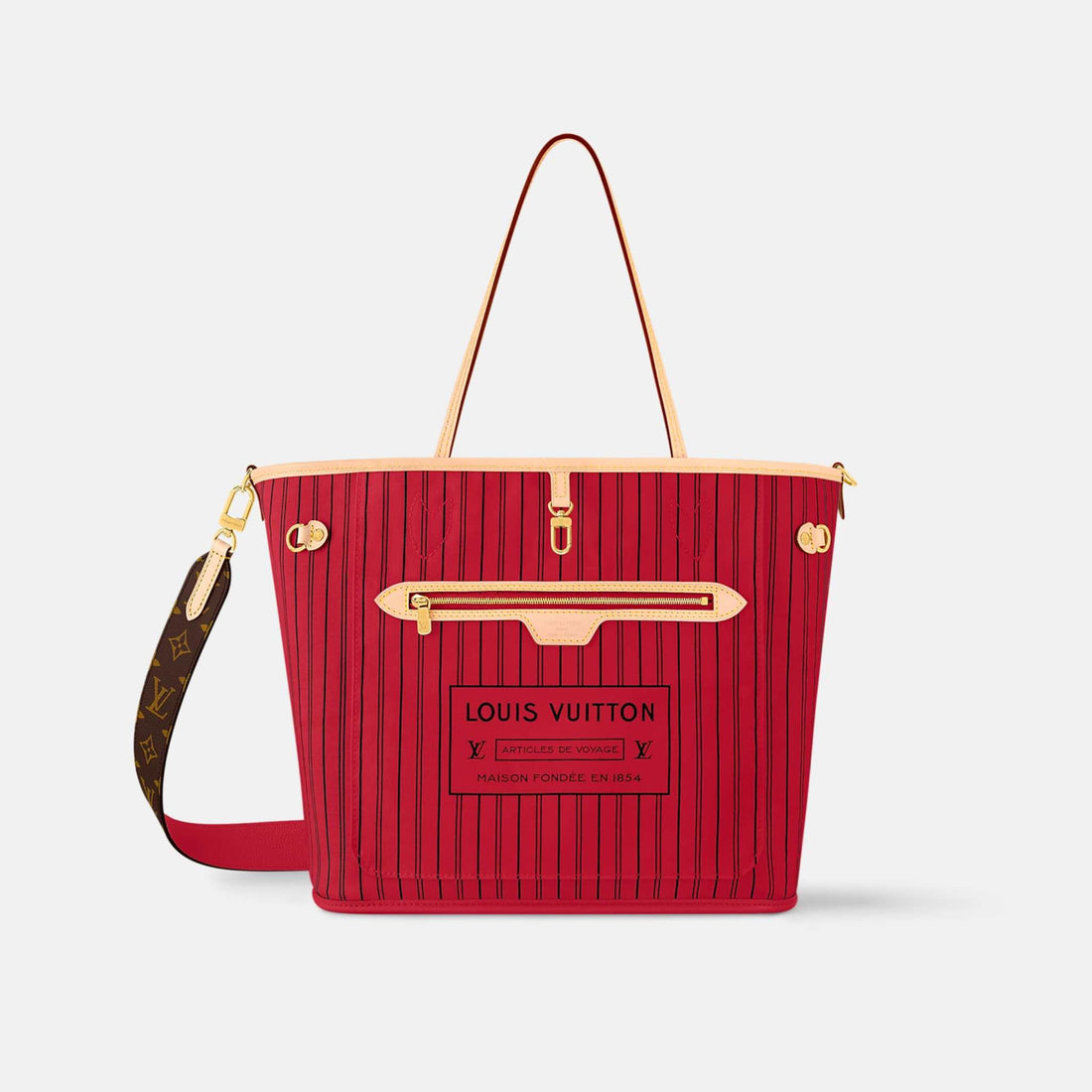 Louis Vuitton Neverfull Bandoulière Monogram Inside Out MM Handbag
