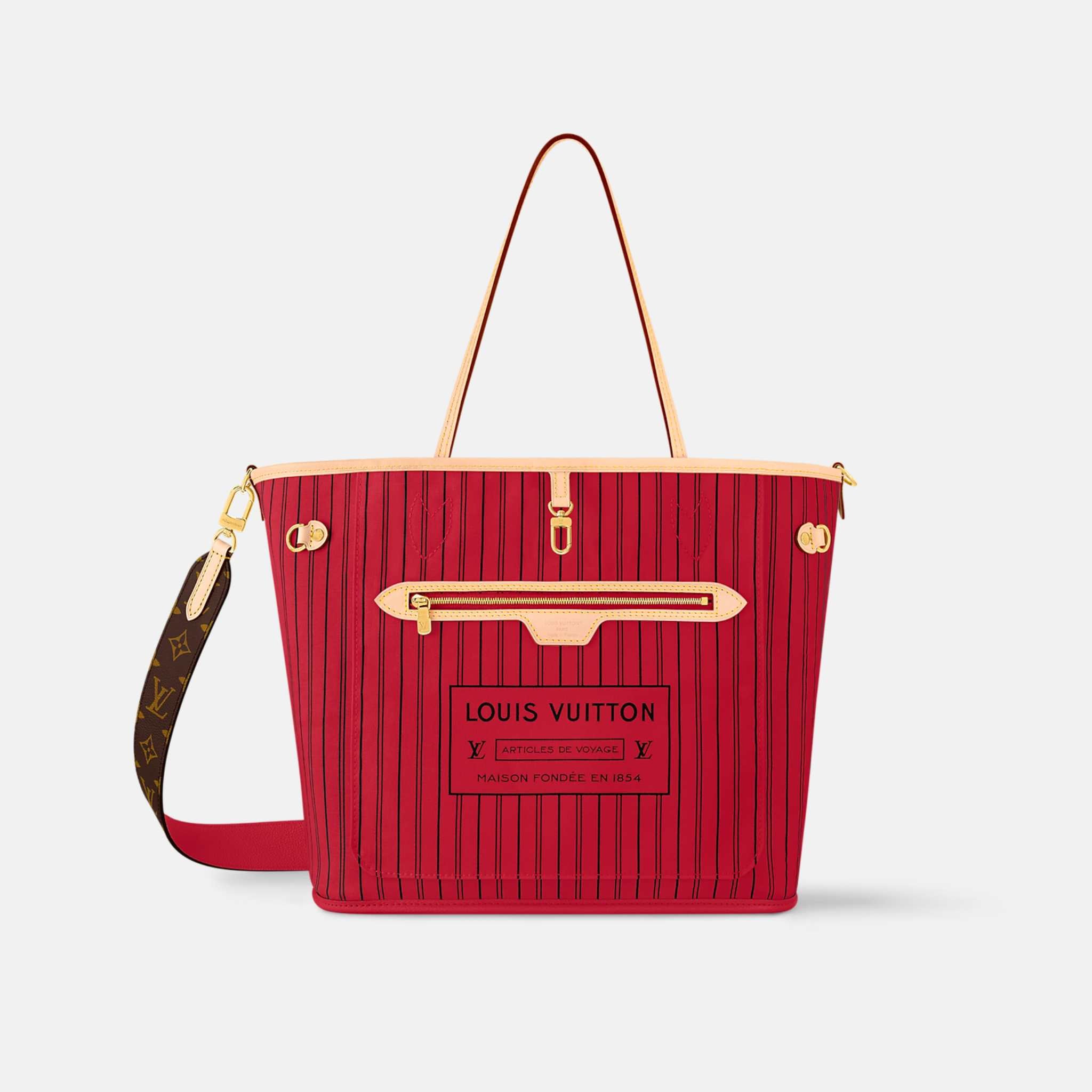 Louis Vuitton Neverfull Bandoulière Monogram Inside Out MM Handbag