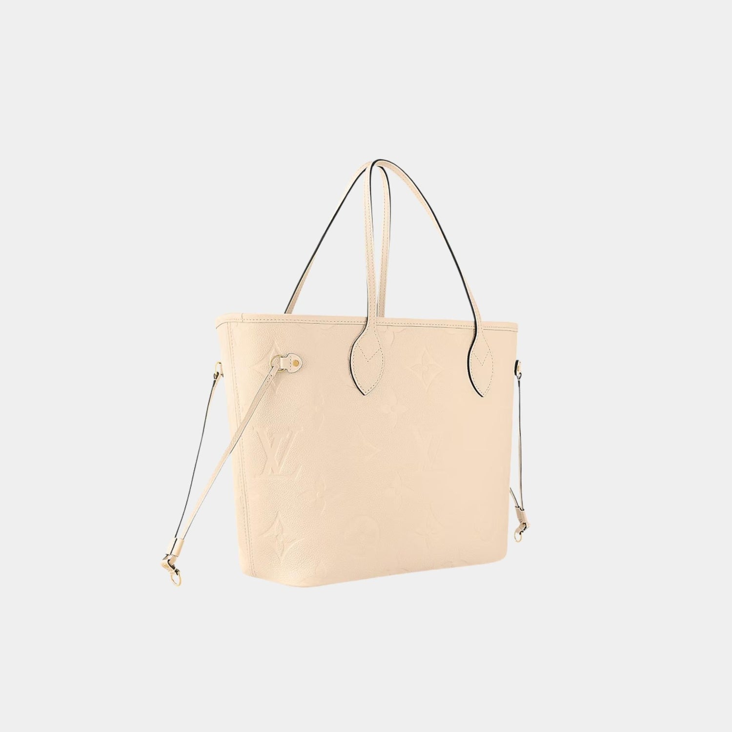 Neverfull MM Embossed Grained Cowhide Leather Handbag