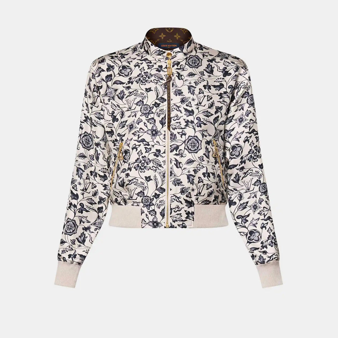 Reversible Botanical Print Bomber Jacket