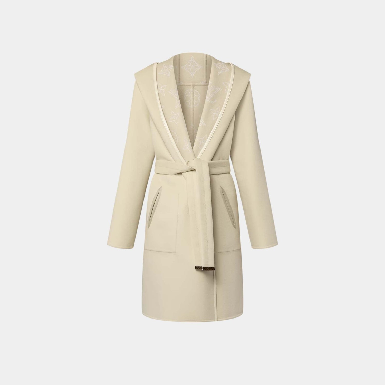 Reversible Signature Hooded Wrap Coat