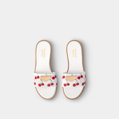 LV x TM Lily Flat Mule Cherry Motif