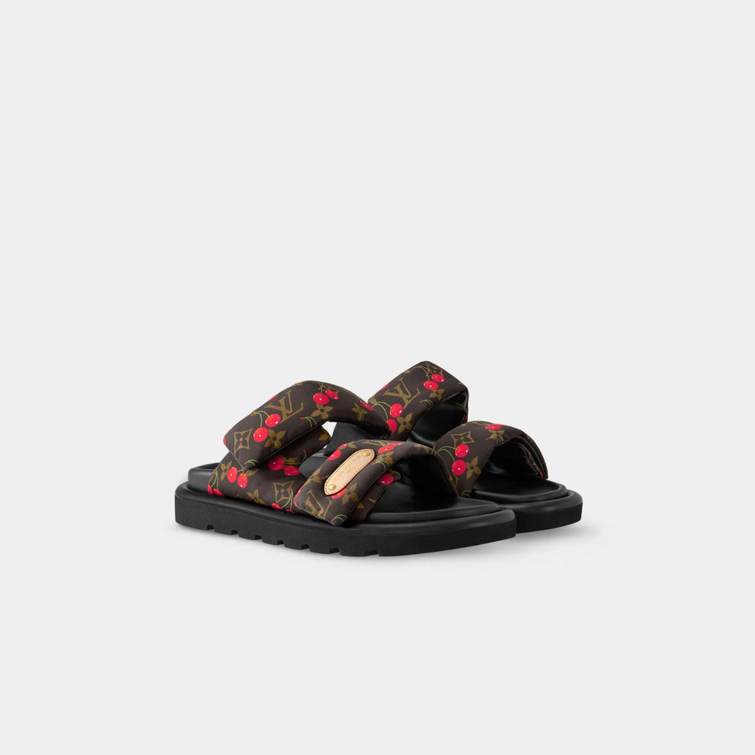 LV x TM  Pool Pillow Comfort Flat Mule Cherry Print