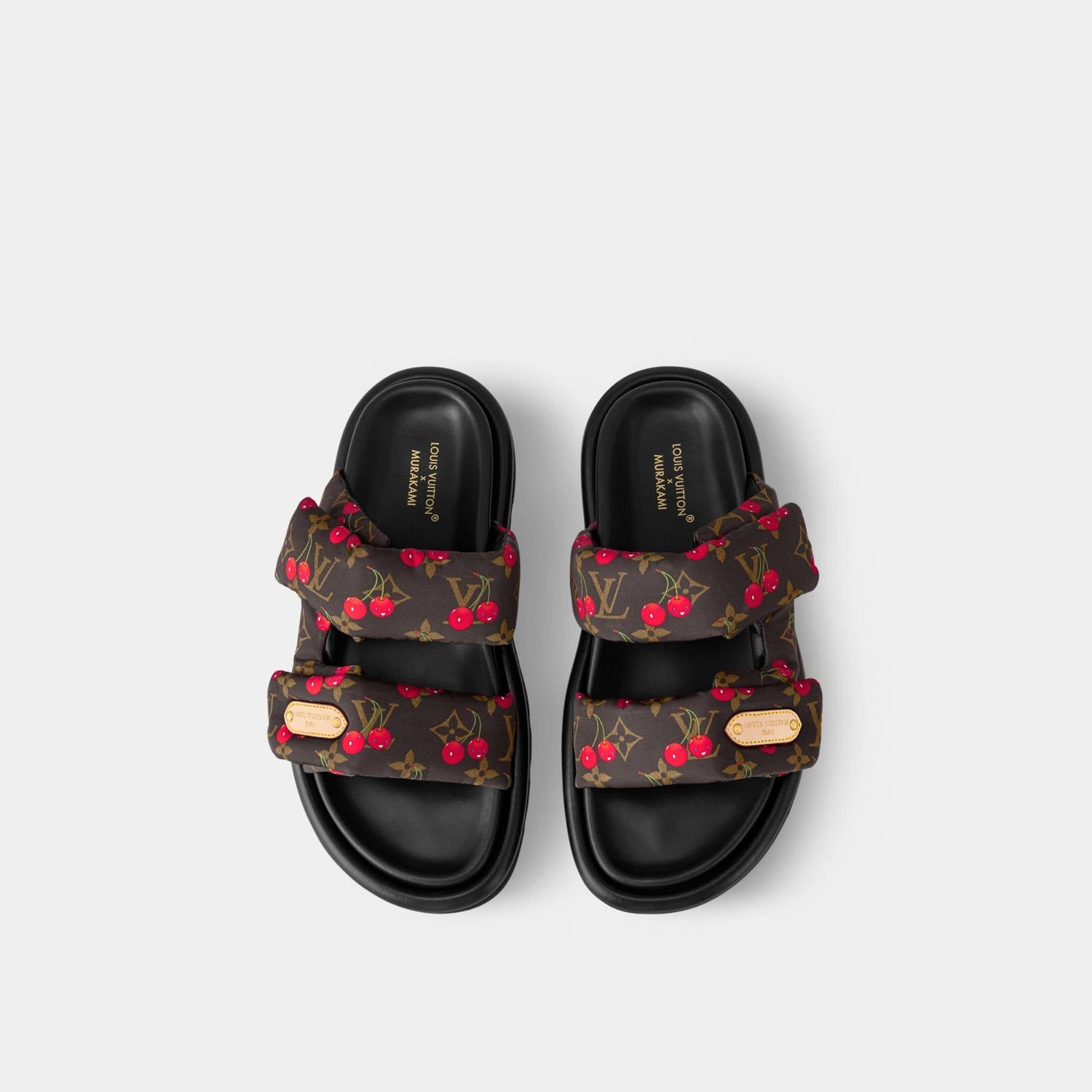 LV x TM  Pool Pillow Comfort Flat Mule Cherry Print