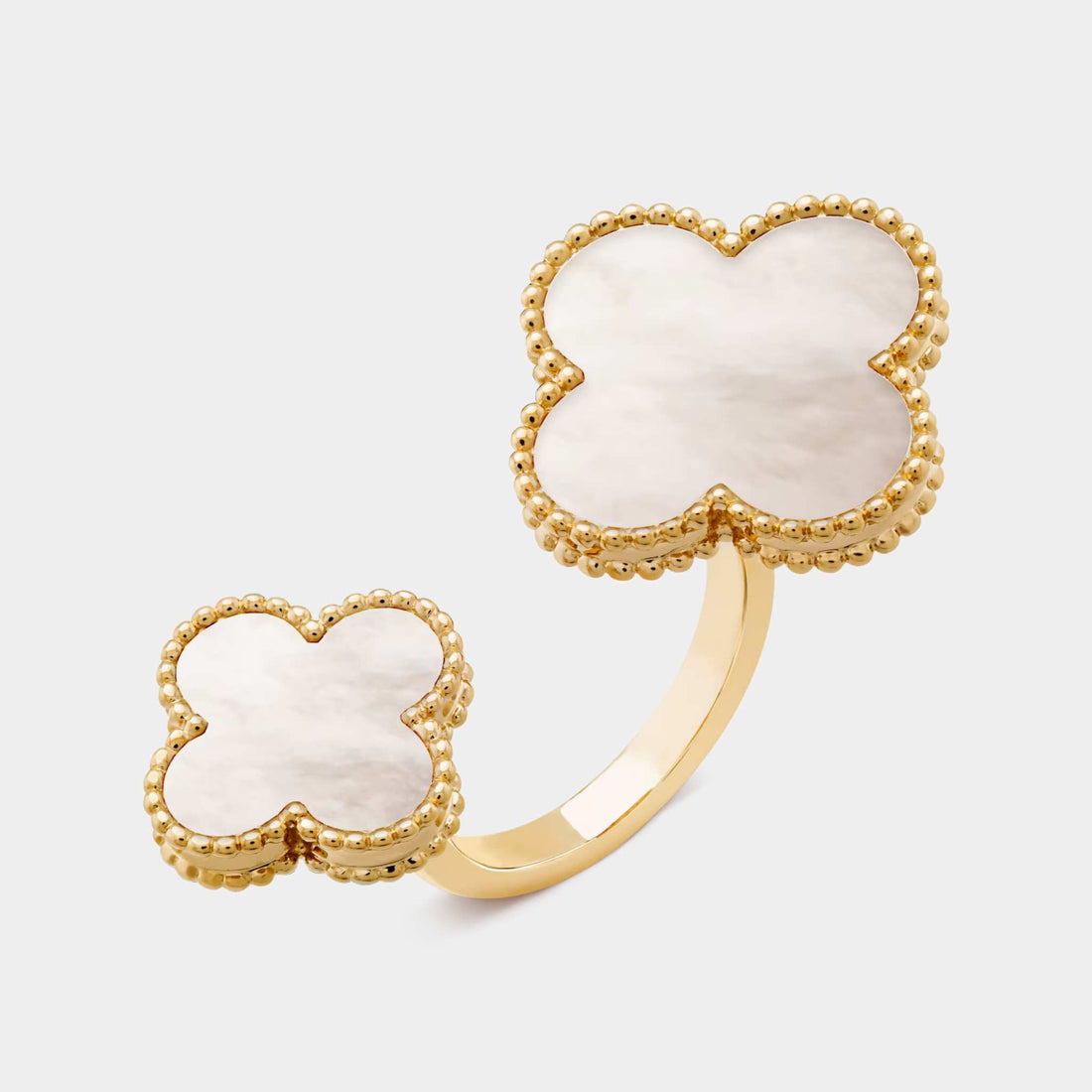Magic Alhambra Between The Finger Ring Yellow Gold Mother Of Pearl