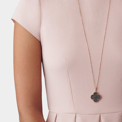 Magic Alhambra Long Necklace 1 Motif Rose Gold Mother Of Pearl