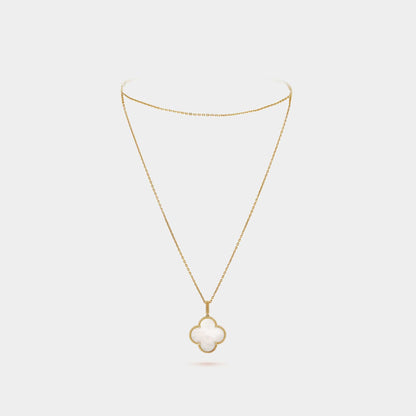 Magic Alhambra Long Necklace 1 Motif Yellow Gold Mother Of Pearl