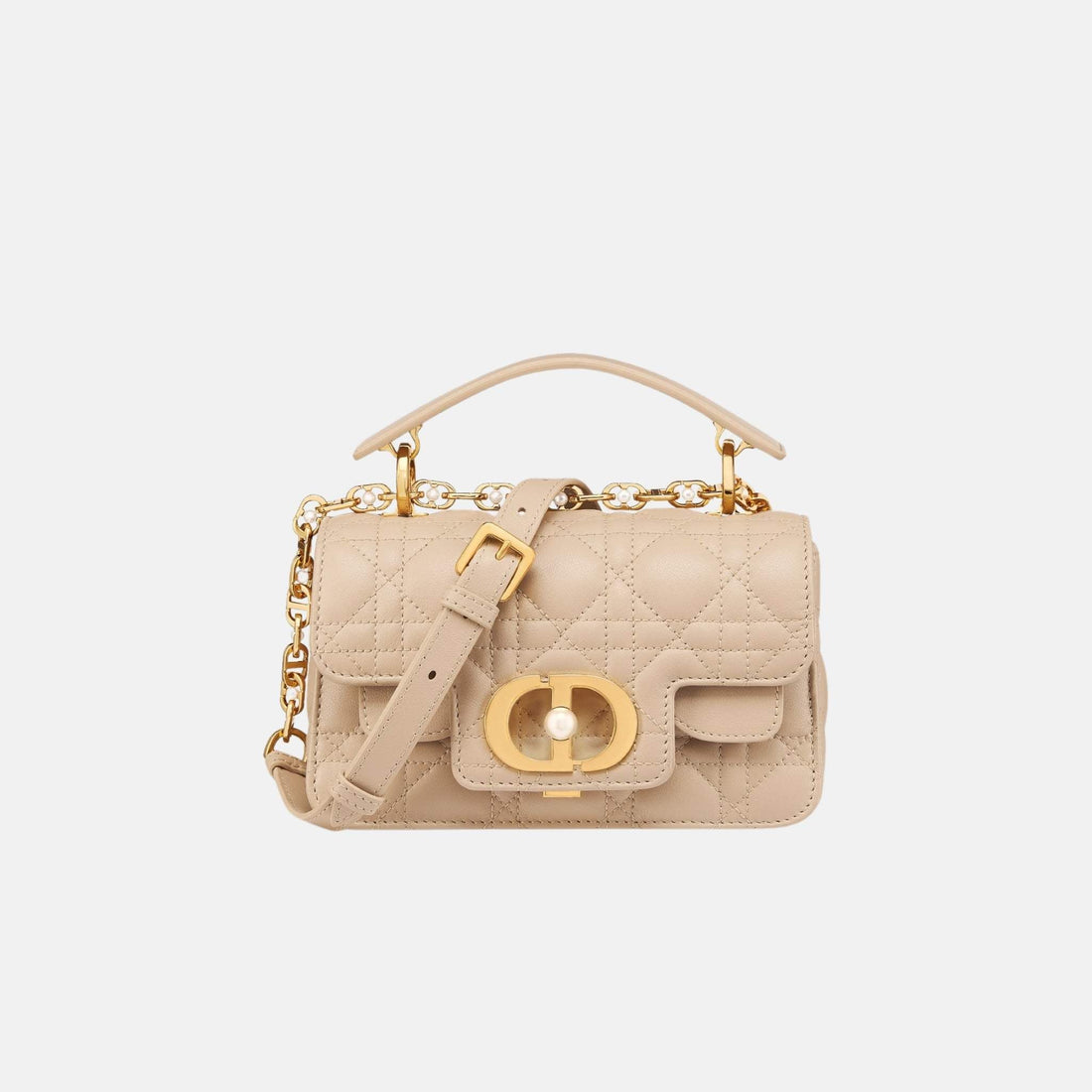 Mini Dior Jolie Top Handle Bag In Cannage Calfskin