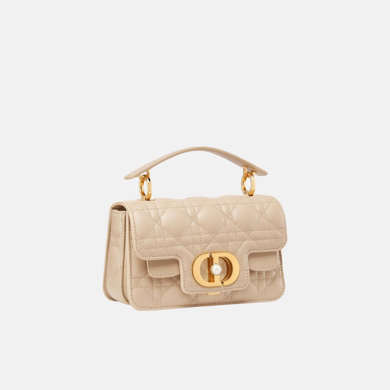 Mini Dior Jolie Top Handle Bag In Cannage Calfskin