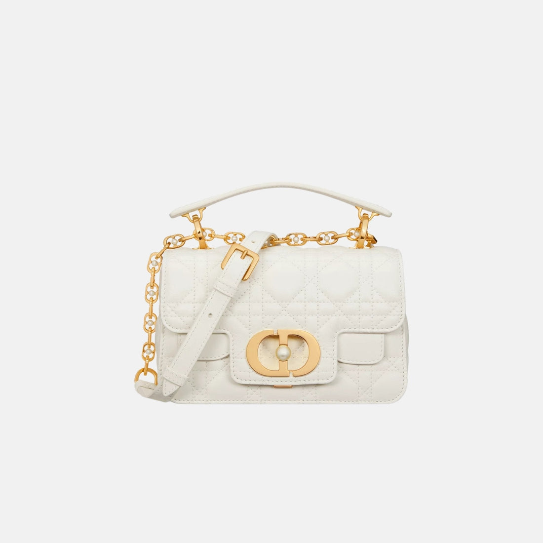 Mini Dior Jolie Top Handle Bag In Cannage Calfskin