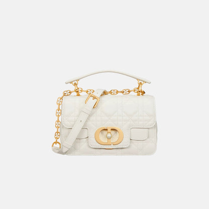 Mini Dior Jolie Top Handle Bag In Cannage Calfskin
