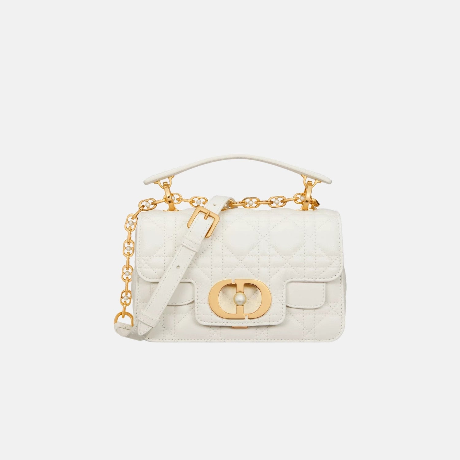 Mini Dior Jolie Top Handle Bag In Cannage Calfskin