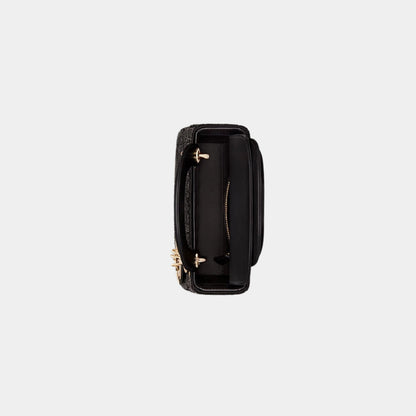 Mini Lady Dior Bag Microbead-Embroidered Cotton With Cannage Motif