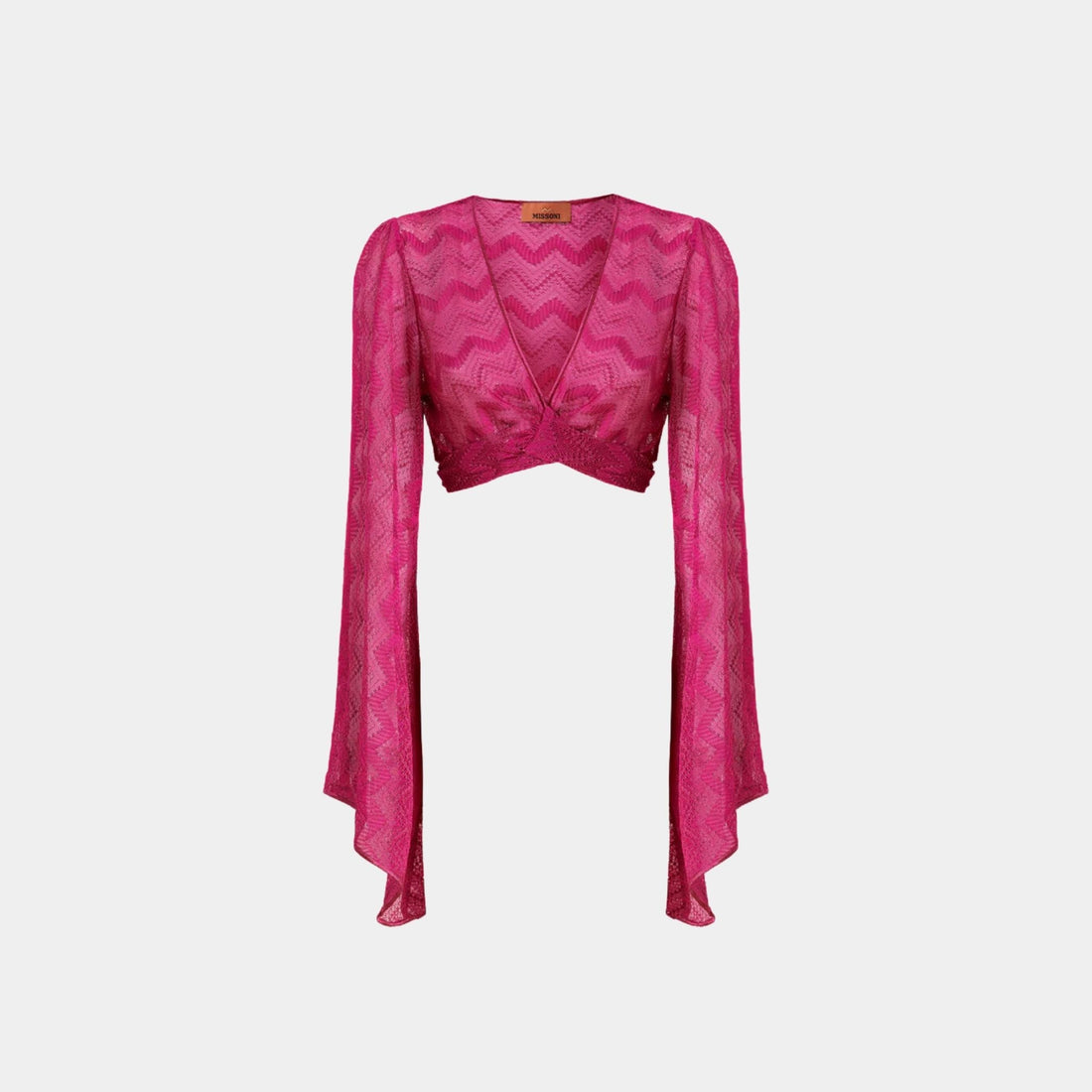 Crop Top In Zigzag Lame Viscose