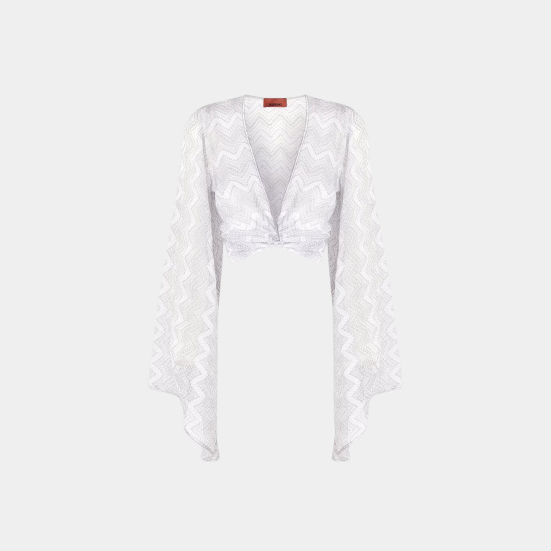 Crop Top In Zigzag Lame Viscose