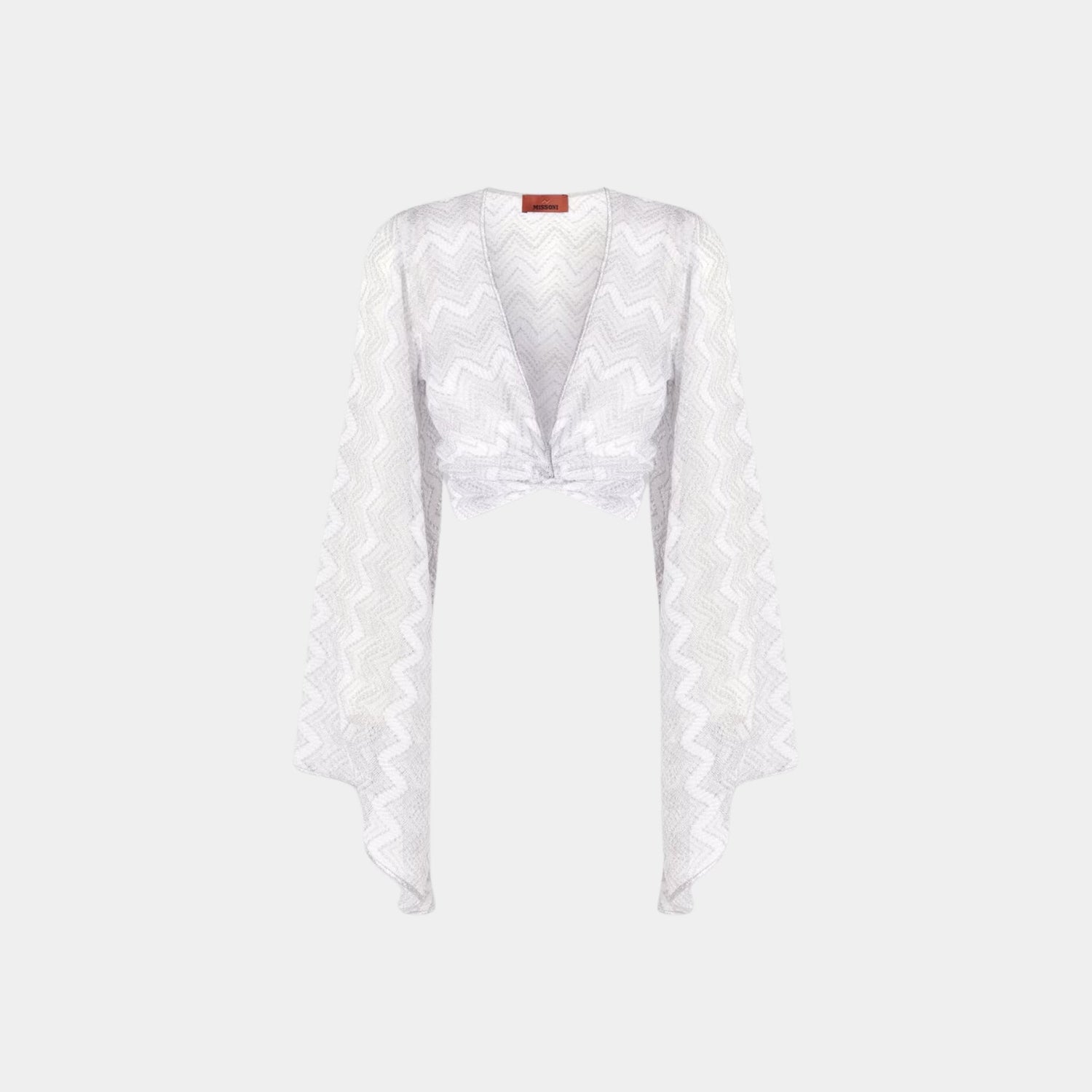 Crop Top In Zigzag Lame Viscose