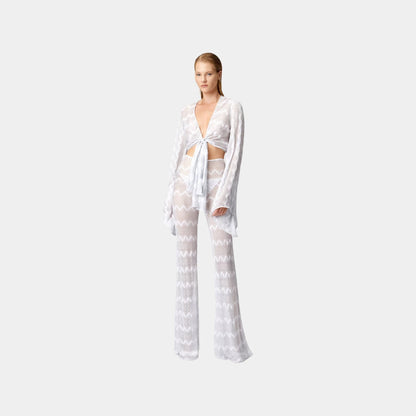 Crop Top In Zigzag Lame Viscose