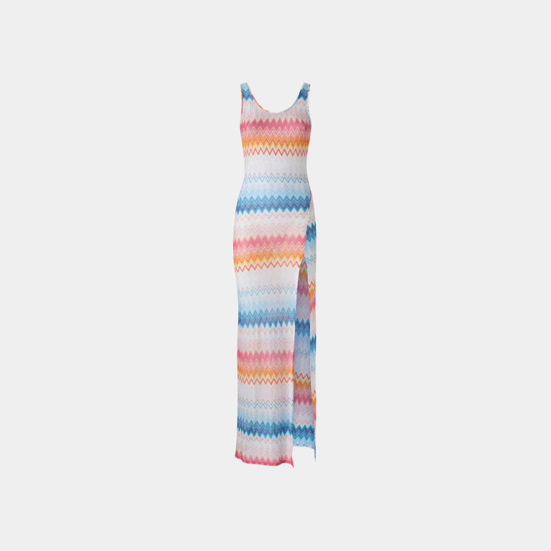 Long Cover Up In Viscose Zigzag Lame