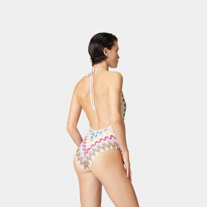 One Piece Swimsuit In Lame Viscose Lace