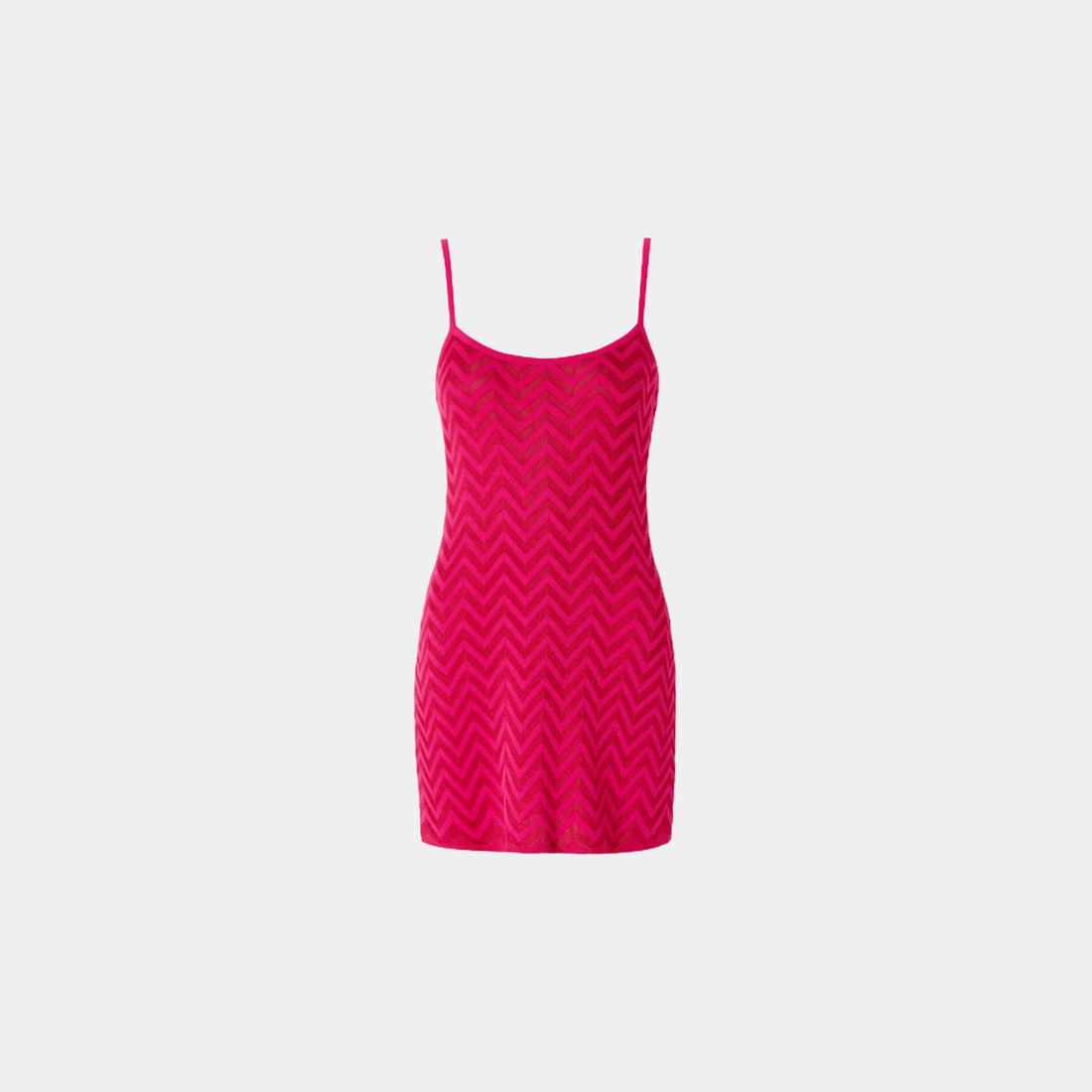Tonal Chevron Sleeveless Mini Dress