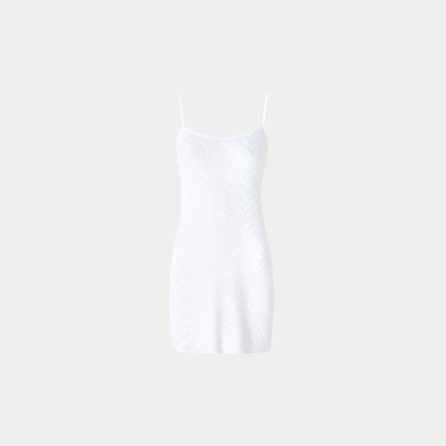 Tonal Chevron Sleeveless Mini Dress