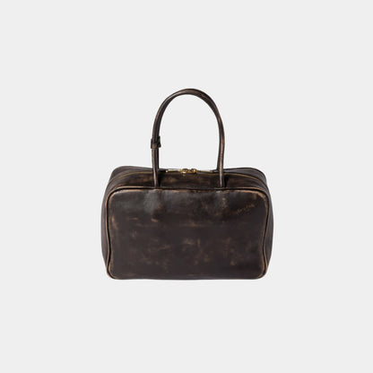 Beau Vintage Effect Nappa Leather Large Bag